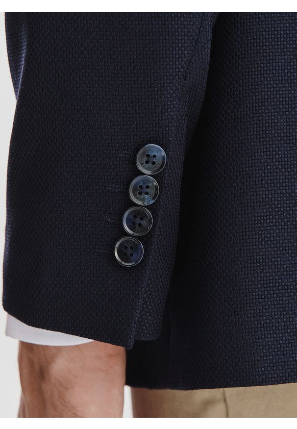 Pako Lorente - PAKO LORENTE - Wełniana marynarka w kolorze granatowym. Kolor: niebieski. Materiał: wełna