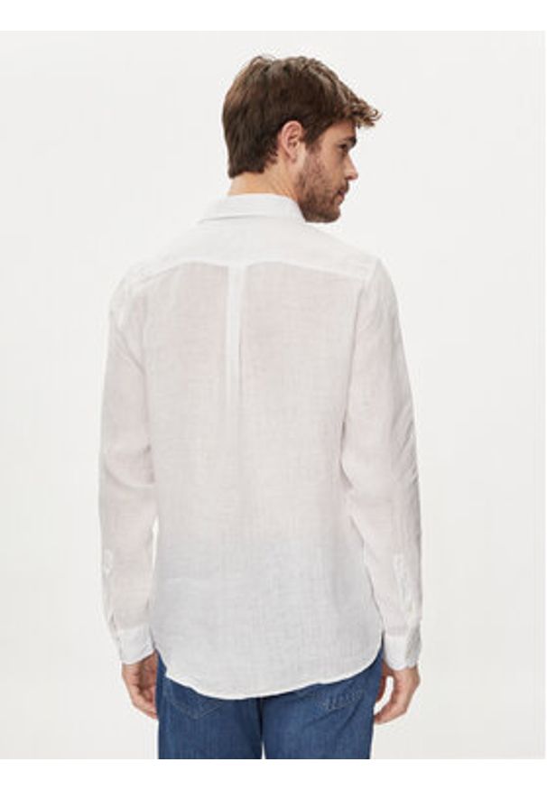 Pepe Jeans Koszula Paytton PM308523 Biały Regular Fit. Kolor: biały. Materiał: len
