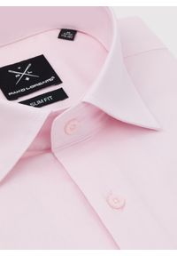 Pako Lorente - PAKO LORENTE – Koszula męska z długim rękawem w kolorze różowym. Typ kołnierza: kołnierzyk włoski. Kolor: różowy. Materiał: bawełna. Długość rękawa: długi rękaw. Długość: długie. Wzór: gładki. Styl: elegancki #3