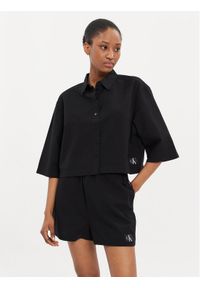 Calvin Klein Jeans Koszula J20J223426 Czarny Relaxed Fit. Kolor: czarny. Materiał: bawełna