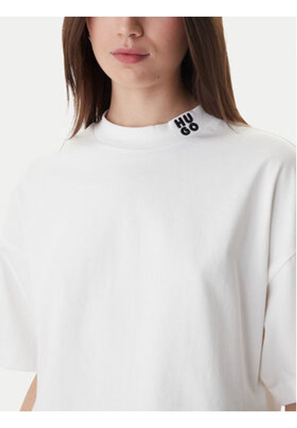 Hugo - HUGO T-Shirt Damelody 50561189 Biały Regular Fit. Kolor: biały. Materiał: bawełna