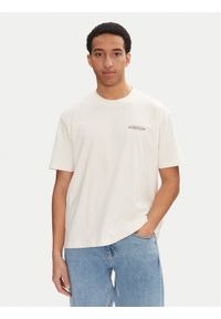 Guess Jeans T-Shirt M4BI75 K8FQ4 Écru Overshirt Fit. Materiał: bawełna