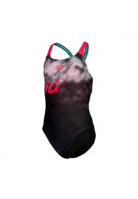 Dziewczęcy jednoczęściowy kostium kąpielowy Arena Splash Point V Bac. Kolor: wielokolorowy, czarny, czerwony #2