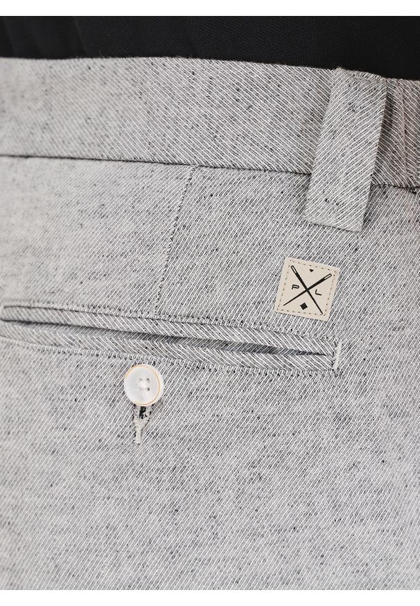 Pako Lorente - PAKO LORENTE - Szare szorty męskie z lnem. Okazja: na co dzień. Kolor: szary, różowy. Materiał: len. Sezon: lato. Styl: casual