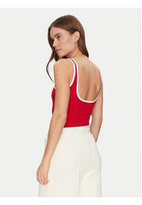 Adidas - adidas Body adicolor 3-Stripes JD4632 Czerwony Slim Fit. Kolor: czerwony. Materiał: bawełna #4