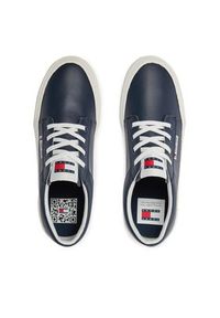 Tommy Jeans Sneakersy Th Central Cc And Coin Granatowy. Kolor: niebieski. Materiał: materiał