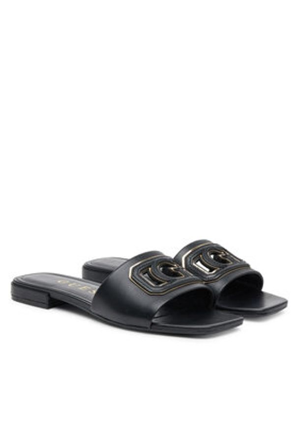 Guess Klapki FLJTAR LEA19 Czarny. Kolor: czarny. Materiał: skóra