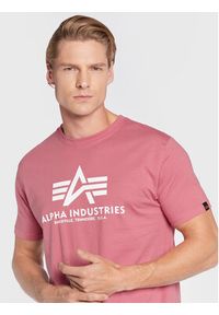 Alpha Industries T-Shirt Basic 100501 Różowy Regular Fit. Kolor: różowy. Materiał: bawełna #3