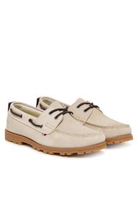 TOMMY HILFIGER - Tommy Hilfiger Mokasyny Light Sde FM0FM05747 Beżowy. Kolor: beżowy. Materiał: zamsz, skóra #6