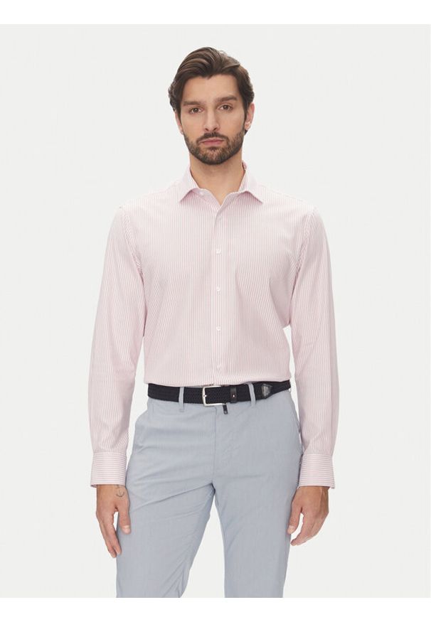 Pierre Cardin Koszula C6 11004.0406 Różowy Modern Fit. Kolor: różowy. Materiał: bawełna