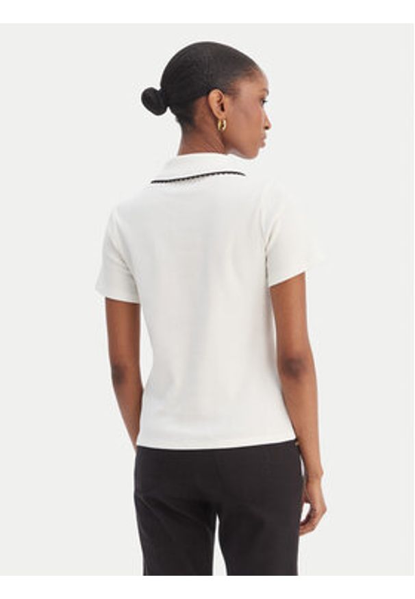 Morgan Polo 261-DLOLI Biały Slim Fit. Typ kołnierza: polo. Kolor: biały. Materiał: bawełna