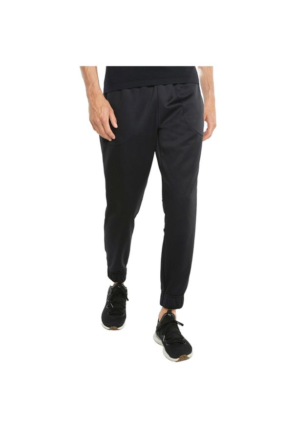 Spodnie Puma Train PWR Fleece, Mężczyźni. Kolor: czarny. Materiał: poliester, materiał. Sport: piłka nożna