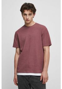 medicine - Medicine t-shirt bawełniany kolor fioletowy gładki. Kolor: fioletowy. Materiał: bawełna. Długość rękawa: krótki rękaw. Długość: krótkie. Wzór: gładki. Styl: klasyczny #1