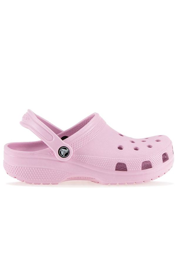 Klapki Crocs Classic Clog 206991-6GD - różowe. Kolor: różowy. Sezon: lato. Styl: młodzieżowy