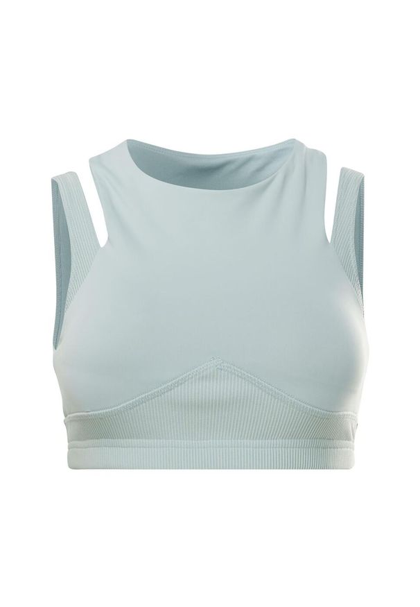 Biustonosz dla kobiet Reebok Studio. Kolor: niebieski. Sport: fitness