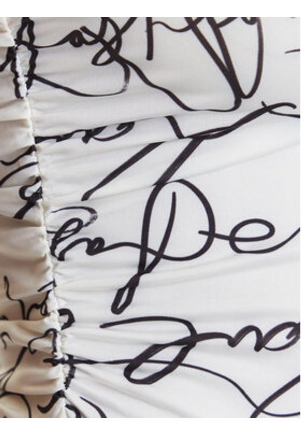 Karl Lagerfeld - KARL LAGERFELD Body A3W17010 Écru Slim Fit. Typ kołnierza: dekolt w karo. Materiał: syntetyk