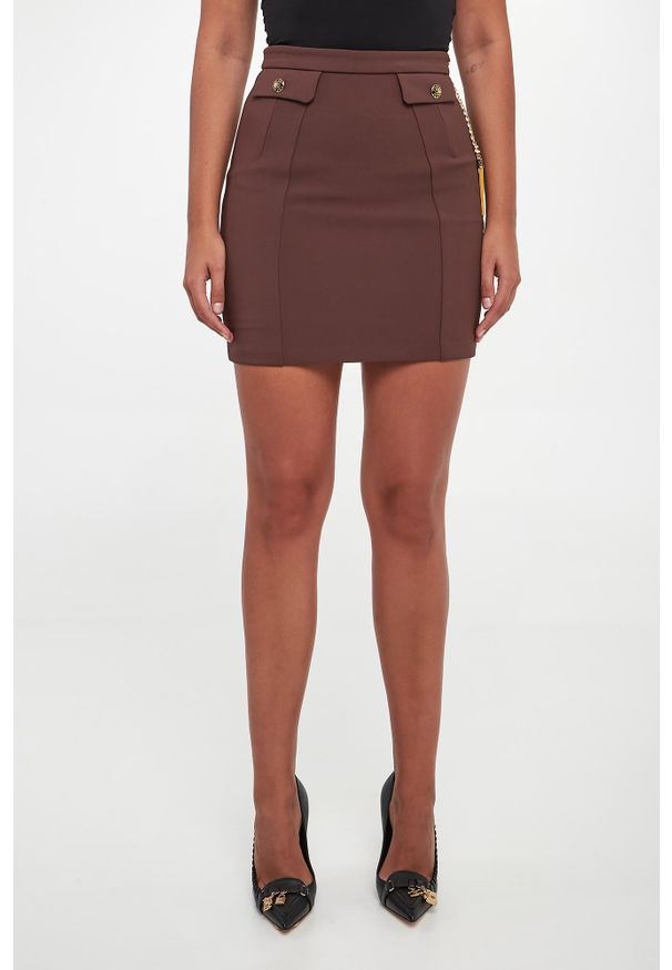 Elisabetta Franchi - Spódnica mini z krepy ELISABETTA FRANCHI