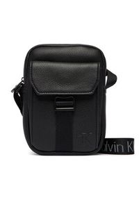 Calvin Klein Saszetka Webbing Strap Slim Reporter LV04D3281G Czarny. Kolor: czarny. Materiał: skóra #5