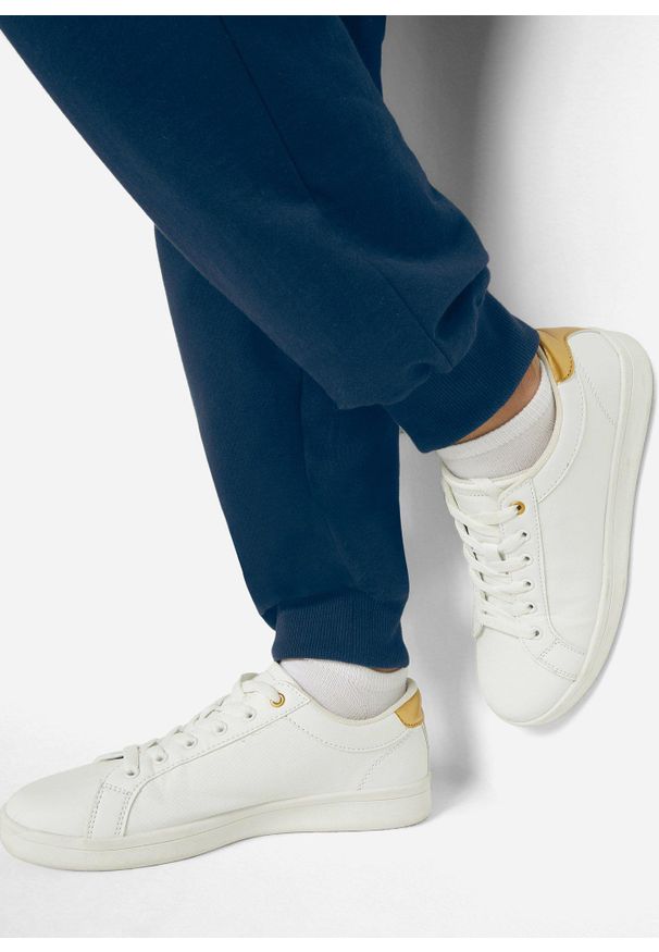 bonprix - Spodnie dresowe z czystej bawełny (2 pary). Kolor: niebieski. Materiał: bawełna, dresówka