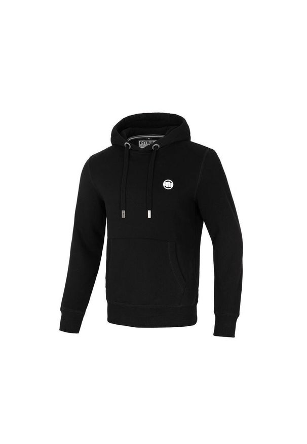 PITBULL - Bluza męska Pitbull z kapturem Small Logo. Typ kołnierza: kaptur. Kolor: czarny