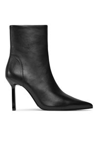 Steve Madden Botki Iyanna Bootie SM11002278 SM11002278-017 Czarny. Kolor: czarny. Materiał: skóra