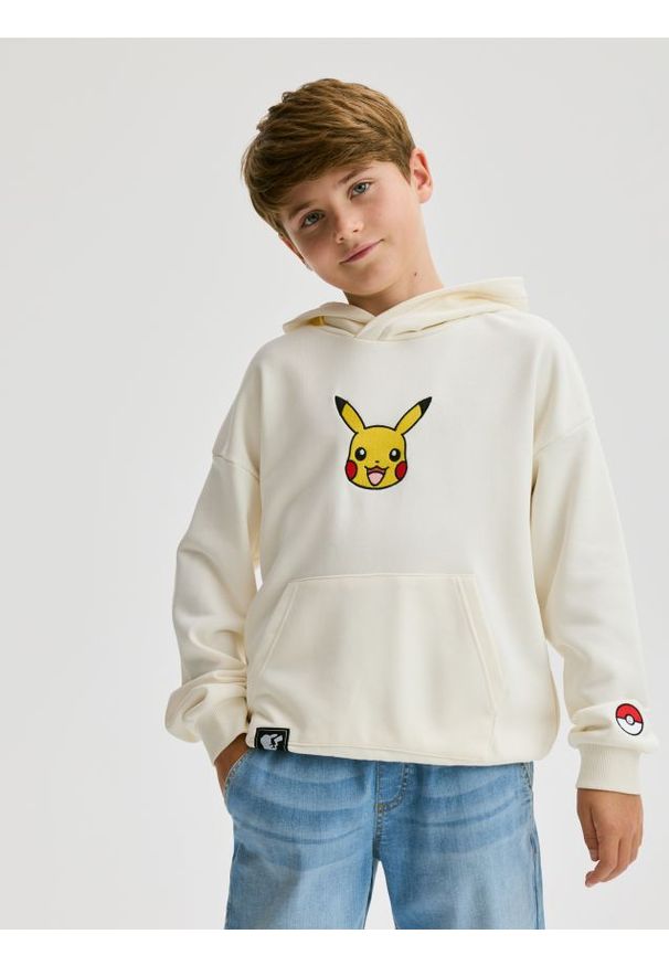 Reserved - Bluza Pokémon - złamana biel. Materiał: bawełna, dzianina