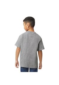 GILDAN - Koszulka Dziecięca Softstyle Midweight T-shirt. Kolor: szary. Materiał: poliester, bawełna. Sport: joga i pilates