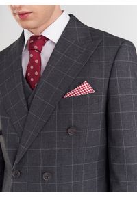 Pako Lorente - PAKO LORENTE – Szara dwurzędowa marynarka w kratę. Okazja: na ślub cywilny, na wesele. Kolor: szary. Materiał: wełna. Styl: klasyczny #10