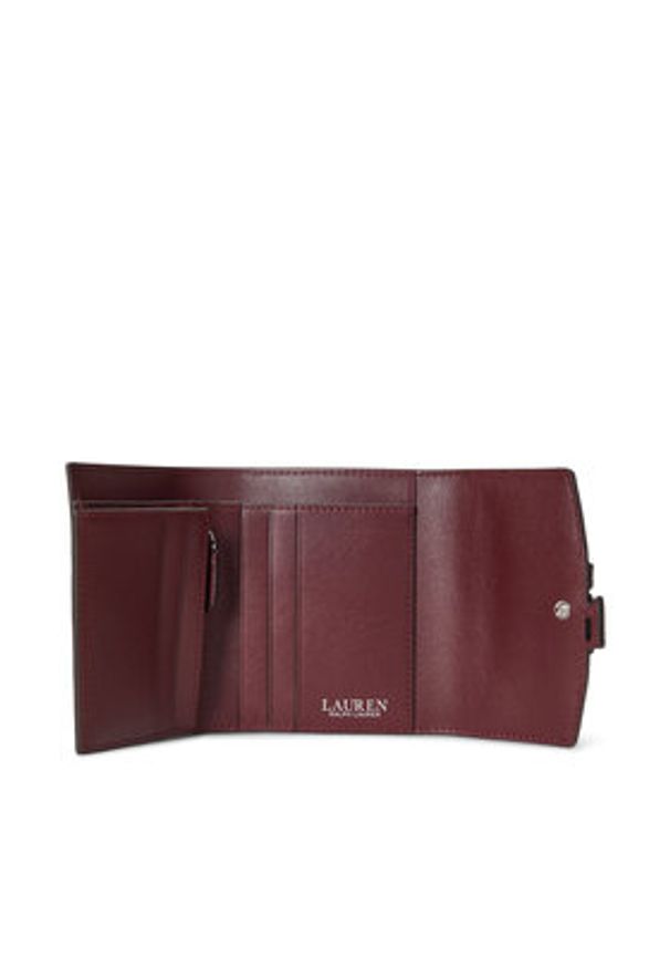 Lauren Ralph Lauren - LAUREN RALPH LAUREN Portfel damski 432966782009 Bordowy. Kolor: czerwony. Materiał: skóra