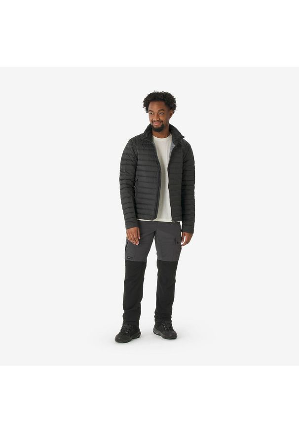 FORCLAZ - Kurtka trekkingowa męska puchowa Forclaz MT100 - 3°C. Kolor: czarny. Materiał: puch. Sport: turystyka piesza