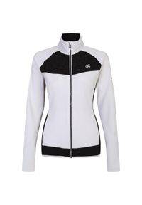 DARE 2B - Bluza turystyczna damska Elation II szybkoschnąca. Okazja: na spacer. Kolor: biały. Materiał: polar. Styl: sportowy. Sport: turystyka piesza #1