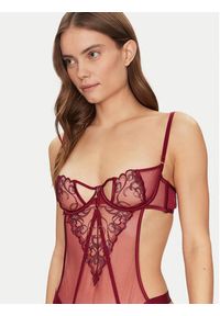 Hunkemöller Body Scarlett 301036 Bordowy. Kolor: czerwony. Materiał: syntetyk