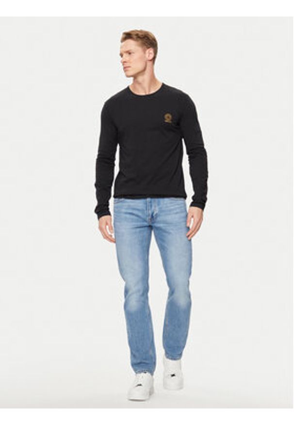 VERSACE - Versace Komplet longsleeve AU10197 Czarny Slim Fit. Kolor: czarny. Materiał: bawełna. Długość rękawa: długi rękaw