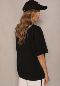 Renee - Czarny Basicowy T-shirt z Bawełną Meronissea. Okazja: na co dzień. Kolor: czarny. Materiał: bawełna. Styl: klasyczny, casual #5