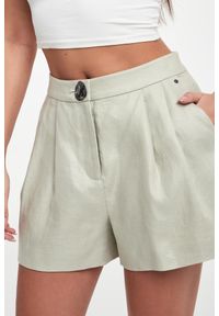 Armani Exchange - Szorty damskie lniane ARMANI EXCHANGE. Materiał: len #4