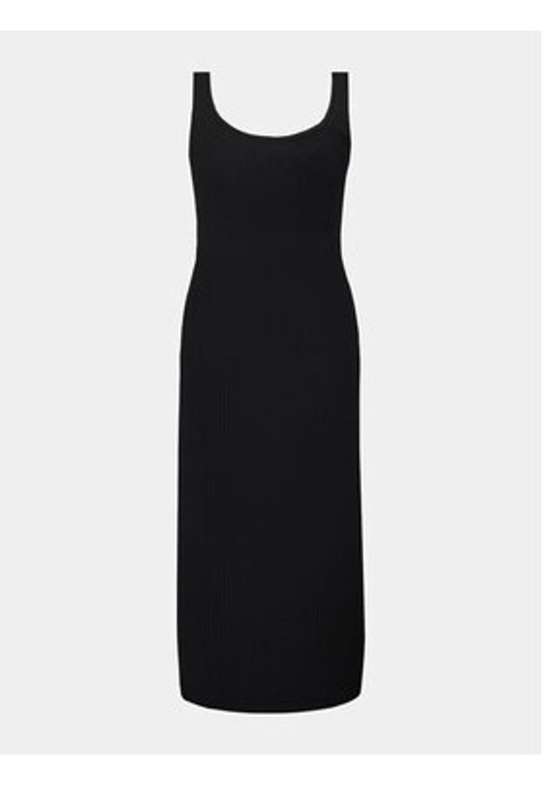 Gina Tricot Sukienka dzianinowa 19485 Czarny Slim Fit. Kolor: czarny. Materiał: syntetyk, wiskoza