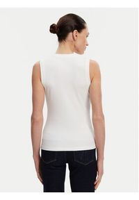 Fracomina Top FP25ST2001J40101 Biały Slim Fit. Kolor: biały. Materiał: bawełna