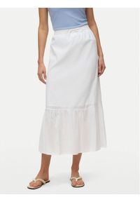 Vero Moda Spódnica midi Vmtrine 10343485 Biały Regular Fit. Kolor: biały. Materiał: bawełna #1