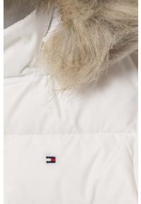 TOMMY HILFIGER - Tommy Hilfiger kurtka puchowa dziecięca kolor biały. Okazja: na co dzień. Kolor: biały. Materiał: puch. Styl: casual #2