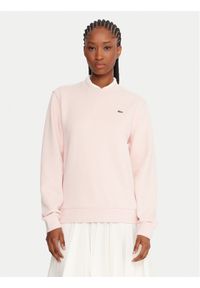 Lacoste Bluza SF5245 Różowy Relaxed Fit. Kolor: różowy. Materiał: bawełna