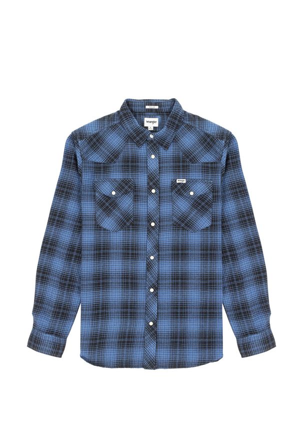 Wrangler - WRANGLER MĘSKA KOSZULA LS WESTERN SHIRT FEDERAL BLUE 112341162 W556015591