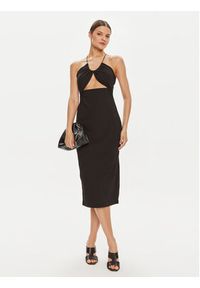Calvin Klein Jeans Sukienka koktajlowa J20J223514 Czarny Slim Fit. Kolor: czarny. Materiał: syntetyk. Styl: wizytowy