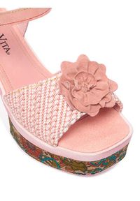 Laura Vita Sandały Noao 01 Różowy. Kolor: różowy. Materiał: skóra, zamsz #5