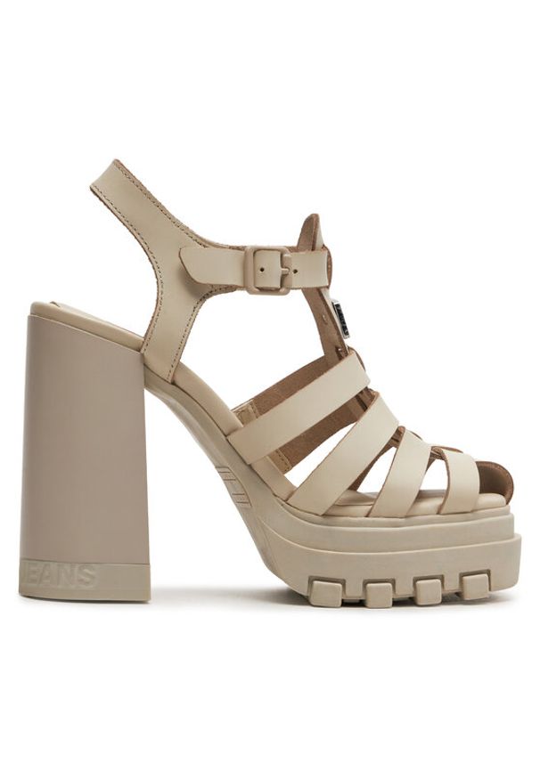 Tommy Jeans Sandały Tjw Heel Fisherman Sandal EN0EN02458 Beżowy. Kolor: beżowy