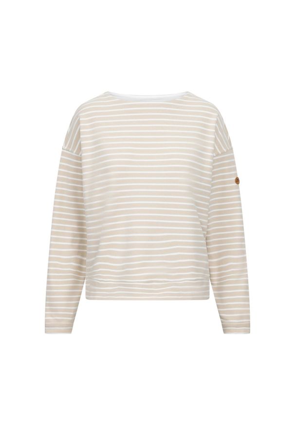 TRESPASS - Top Damski / Damski Soothing Striped Marl Top. Kolor: biały. Sport: turystyka piesza