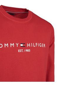 TOMMY HILFIGER - Tommy Hilfiger Bluza Logo MW0MW11596 Czerwony Regular Fit. Kolor: czerwony. Materiał: bawełna #3