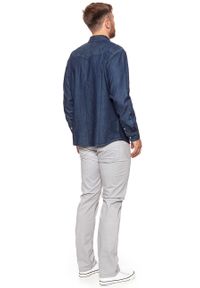 Wrangler - KOSZULA JEANSOWA MĘSKA WRANGLER LS WESTERN SHIRT RINSE INDIGO W5973O7WE. Materiał: jeans #4