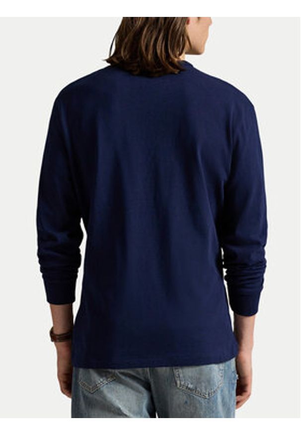 Polo Ralph Lauren Longsleeve 710970697003 Granatowy Classic Fit. Typ kołnierza: polo. Kolor: niebieski. Materiał: bawełna. Długość rękawa: długi rękaw