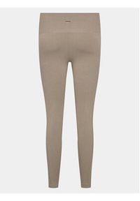 Athlecia Legginsy Aideny W Seamless Rib Tights EA231402 Brązowy Regular Fit. Kolor: brązowy. Materiał: syntetyk