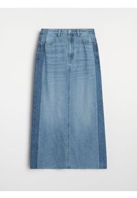 Sinsay - Jeansowa spódnica maxi z rozcięciem z tyłu - niebieski. Kolor: niebieski. Materiał: jeans #1